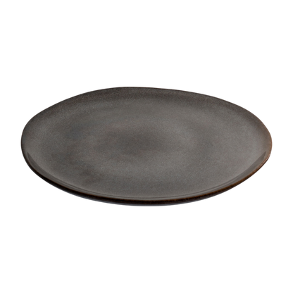 Assiette grise et brune Selma