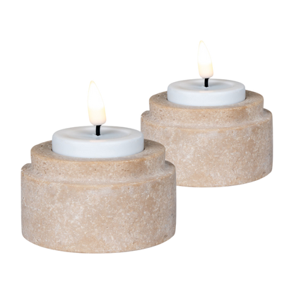 Set de porte bougies naturel