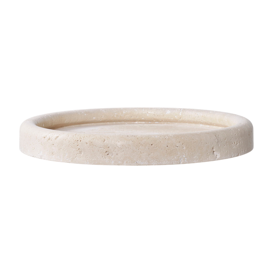 Plateau rond beige