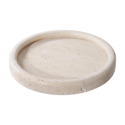 Plateau rond beige