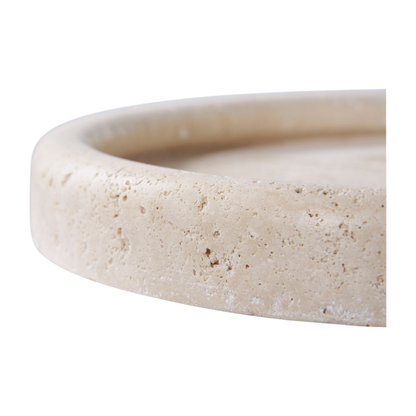 Plateau rond beige
