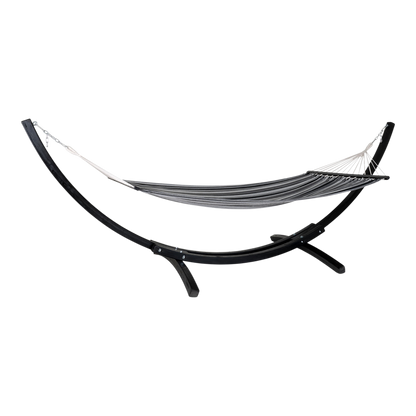 Hamac sur support en bois, mélèze, polyester/coton