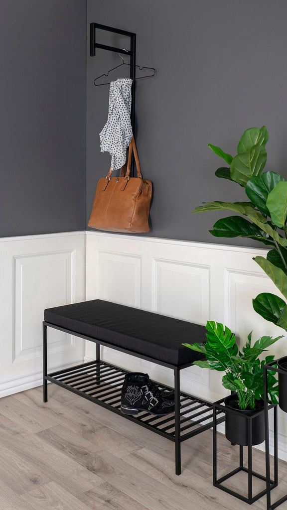 Banc noir avec assise Vita