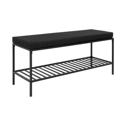 Banc noir avec assise Vita