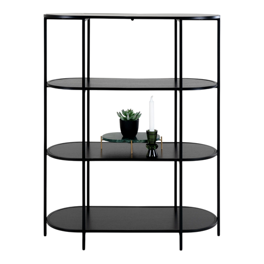 Etagère ovale noir 4 planches Vita