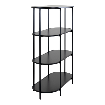 Etagère ovale noir 4 planches Vita